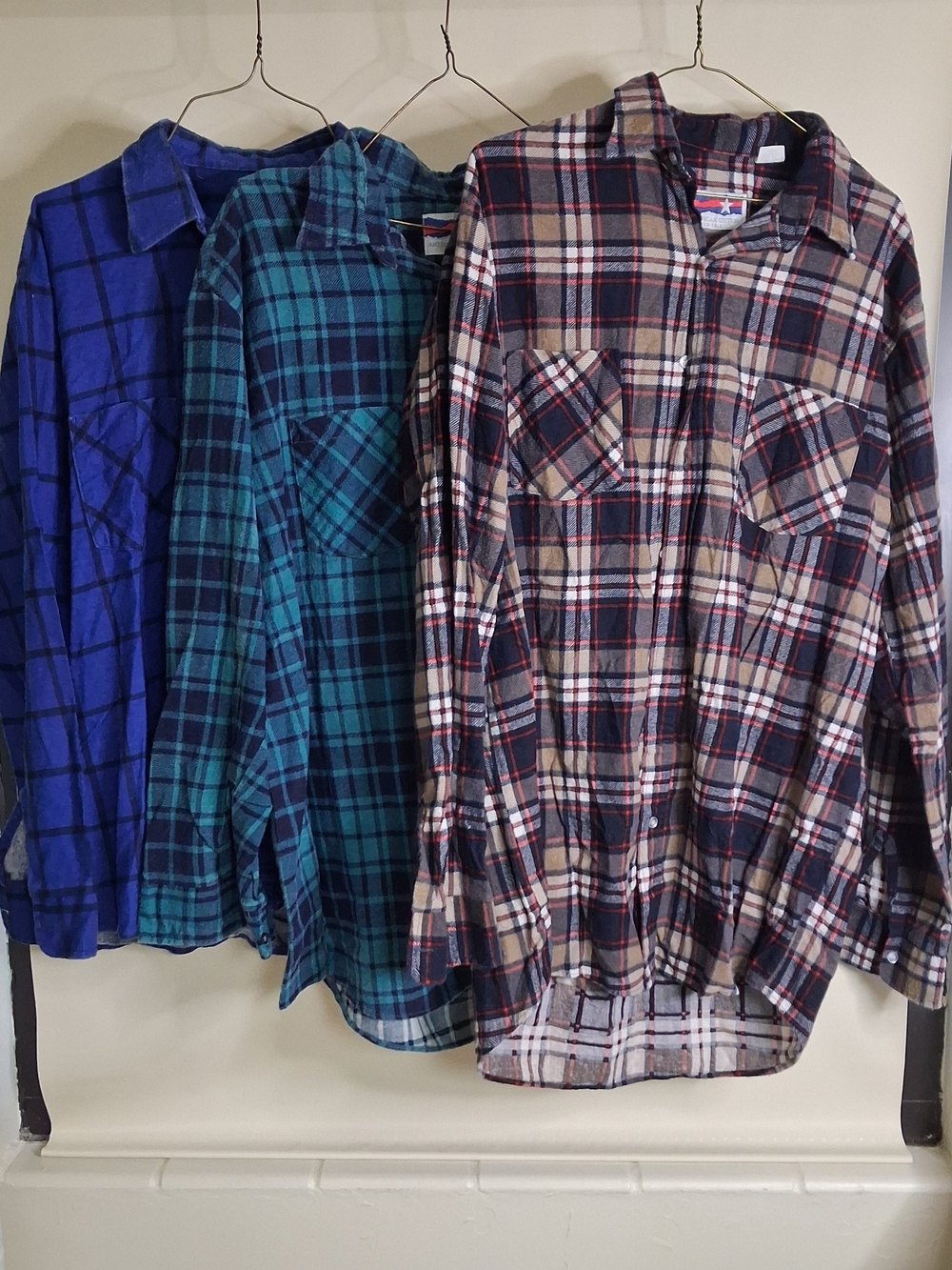 Vintage American Edition Flannels Size LG, XXL & LG Tall.